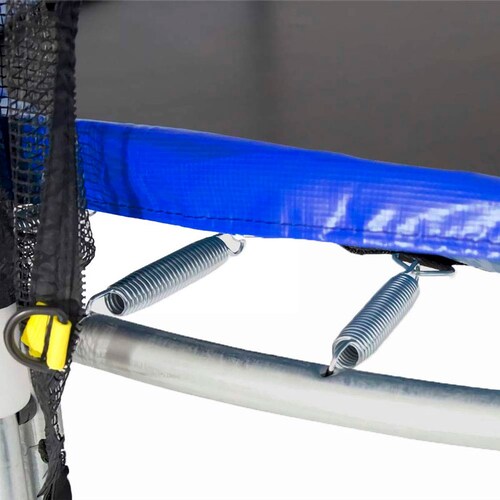 Trampolin 24 Mts Brincolin 8 ft Uso Rudo Tumbling Color Azul Infantil con Red