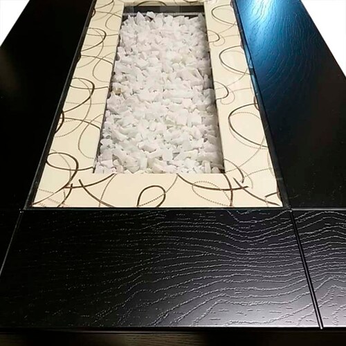 Comedor Moscu 6 sillas y mesa con Luz led y despensera en base Maderian//ENTREGA A CDMX Y ZONA METROPOLITANA.