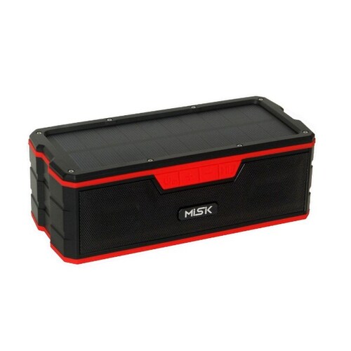 Bocina PortÃ¡til MISIK MS208R Rojo Cargador Solar Resistente al Agua