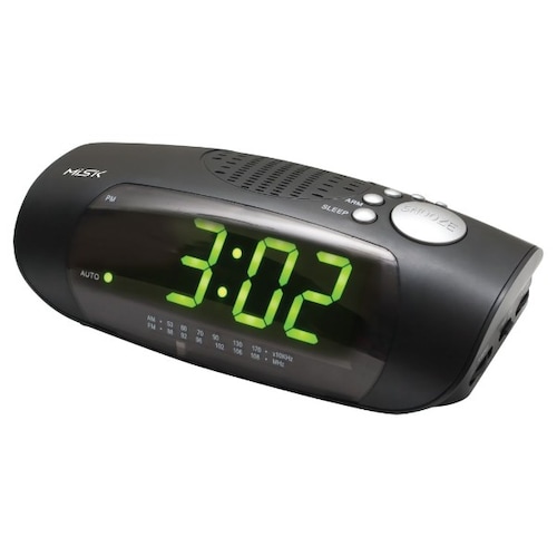 Radio Reloj Despertador MISIK MR433 Negro AM/FM