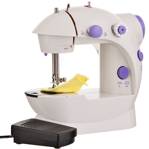 Mini Máquina Coser Portátil Automática 2 Velocidades Pedal Coats