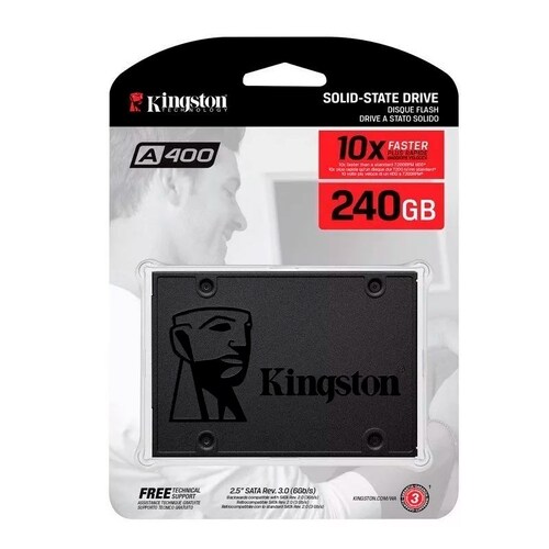 Disco Solido Ssd Kingston Sa400s37 240gb Sata Sa400s37/240g.