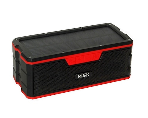 Bocina Portátil Misik MS208 Carga Solar Bluetooth Rojo