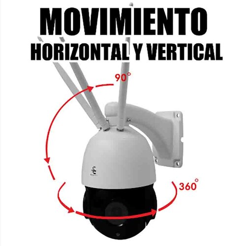 Cámara 4G CCTV Ip Ptz Video HD 1080p 2 Mp Ranura Sd Zoom 4x 