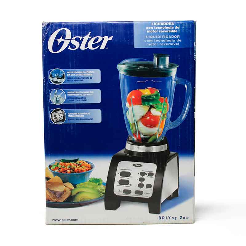 Licuadora Reversible 3 Velocidades Vaso de Vidrio Negra Oster BRLY07 Z00 013