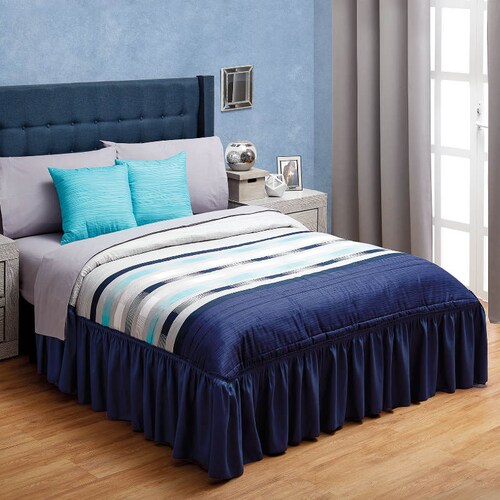 Colcha King Size Azul Apolo  Elefantito Hogar