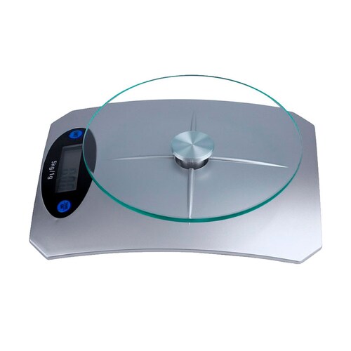 BÃ¡scula Digital De Cocina Alta PrecisiÃ³n Cristal Templado Silver