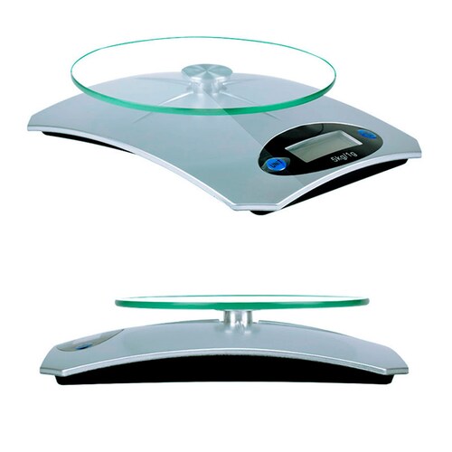 BÃ¡scula Digital De Cocina Alta PrecisiÃ³n Cristal Templado Silver