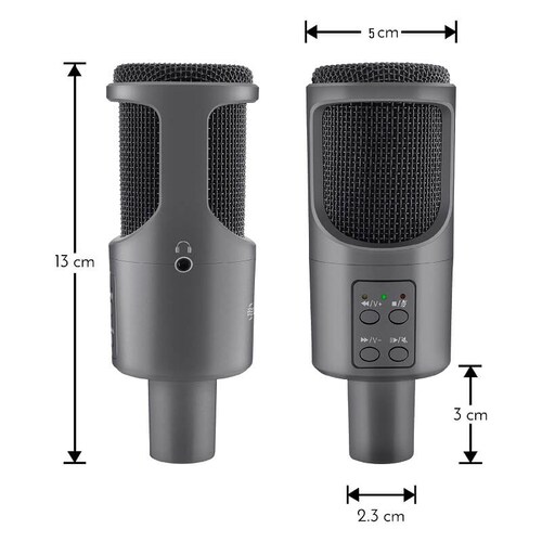 Micrófono profesional USB de condensador para PC