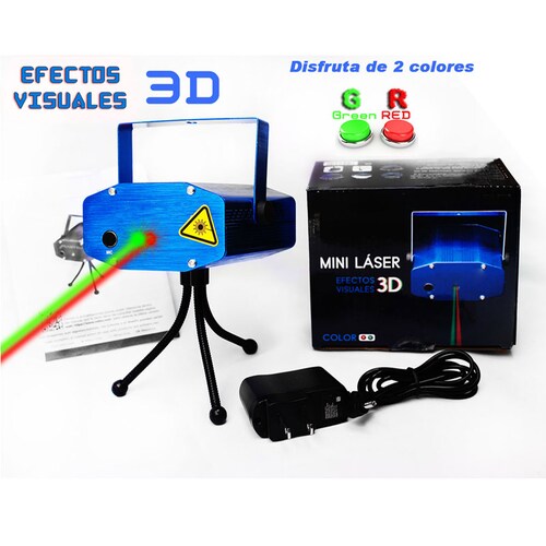 Increible mini laser bicolor con efectos 3D colores ROJO Y VERDE