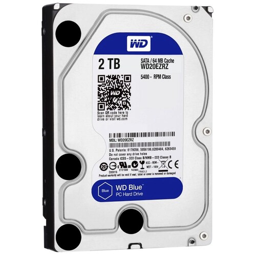 Disco Duro Interno 2TB Western Digital Blue 5400RPM 3.5 SATAIII WD20EZAZ 