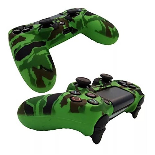  Mando inalámbrico para Playstation 4 (camuflaje verde) :  Videojuegos