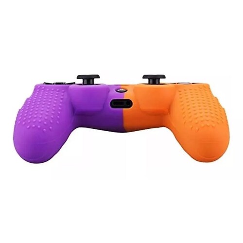 Ps4 Funda De Silicona Texturizada (Naranja Y Morado)