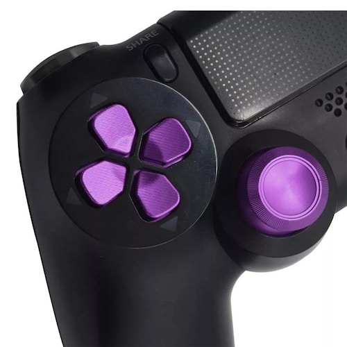 Playstation 4 Set De Botones + Desarmador + 4 Tornillos- Morado