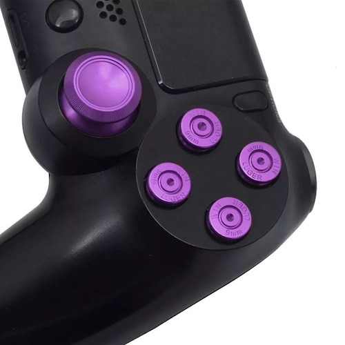 Playstation 4 Set De Botones + Desarmador + 4 Tornillos- Morado