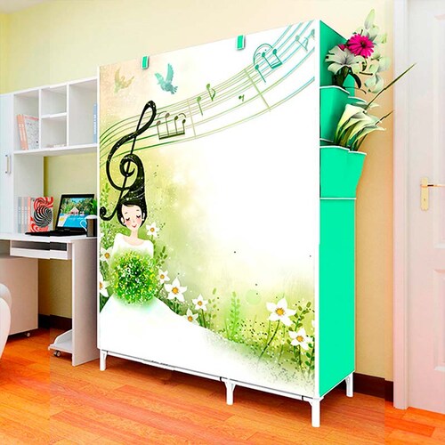 Closet Grande Armable Portátil Con Funda Estampado Niña