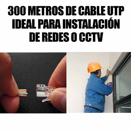 Bobina Cable Red Utp 5e 300 Mts Cctv Nodos Blanco