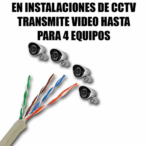 Bobina Cable Red Utp 5e 300 Mts Cctv Nodos Blanco