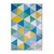 Tapete para Sala Estilo Nordico Modelo Triangulos azules 2x3M