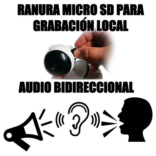 Camara Cctv Ip Wifi Movimiento Graba En La Nube Y Sd Audio