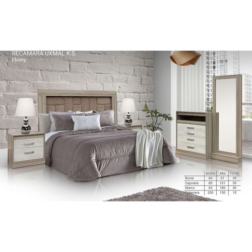 Recamara King Size Uxmal Ebony - Kessa