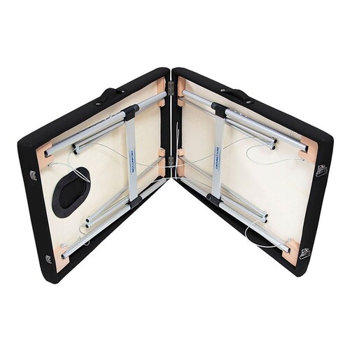 Cama De Masaje Plegable Camilla Spa Fisioterapia Ajustable 110 kg Base Aacero Negra Nanofort