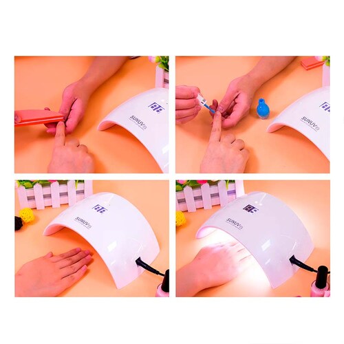 LÃ¡mpara de uÃ±as mediana Sun 9x 24 w blanca