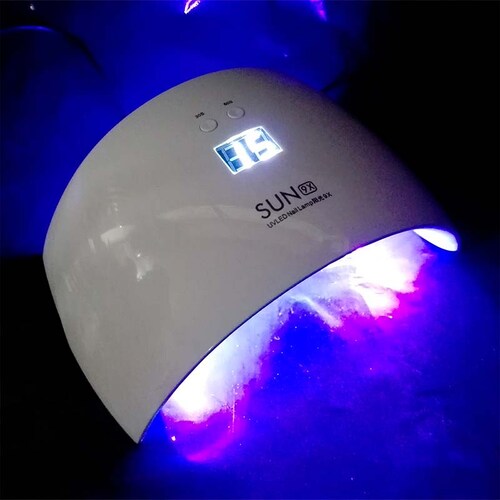 LÃ¡mpara de uÃ±as mediana Sun 9x 24 w blanca