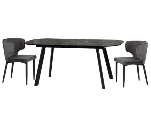 Mesa de Comedor Oslo Marmol Negro - Kessa