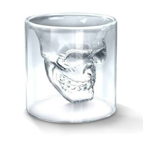 Shot De Cristal Craneo de Calavera Bebidas 75ml 2.5 Oz 