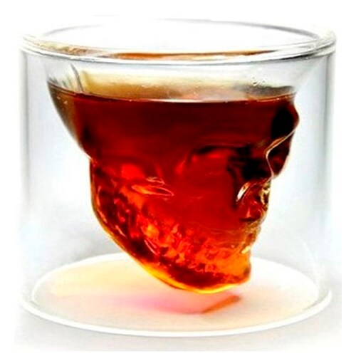 Shot De Cristal Craneo de Calavera Bebidas 75ml 2.5 Oz 