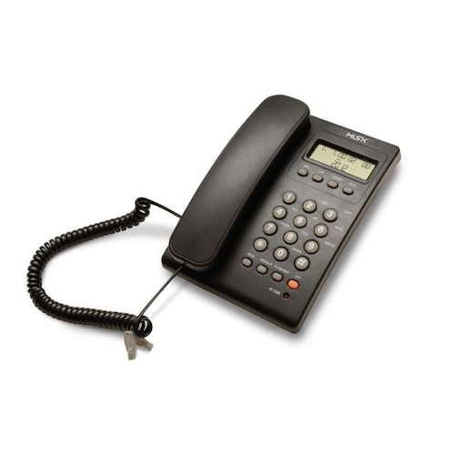 Teléfono Alambrico MISIK MT883N Negro/Identificador de llamadas