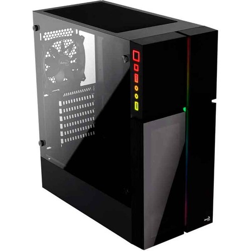 Gabinete Gamer AEROCOOL Playa Cristal Templado RGB USB 3.0 PLAYA-G-BK-V3 