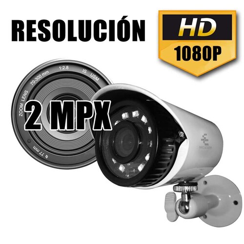Camara Cctv AHD Bullet Exterior Video 1080p 2 MP Seguridad 