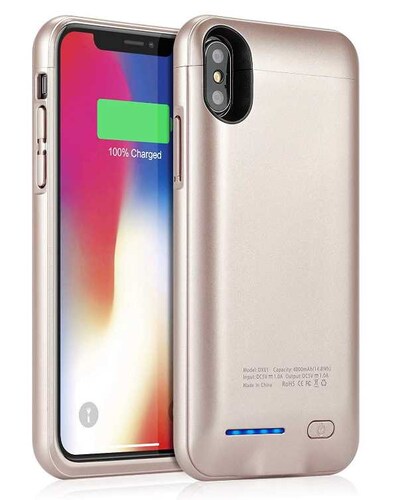 Funda con batería de emergencia Gadgets & fun para iphone 7/8 , 7/8 Plus , x y Xs  Rose gold 