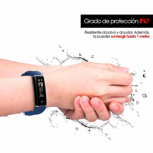 Redlemon Pulsera Inteligente Fitband Sport Contra Agua, Monitor Ritmo Cardiaco, Notificaciones Android iOS