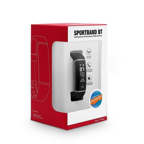 Redlemon Pulsera Inteligente Fitband Sport Contra Agua, Monitor Ritmo Cardiaco, Notificaciones Android iOS
