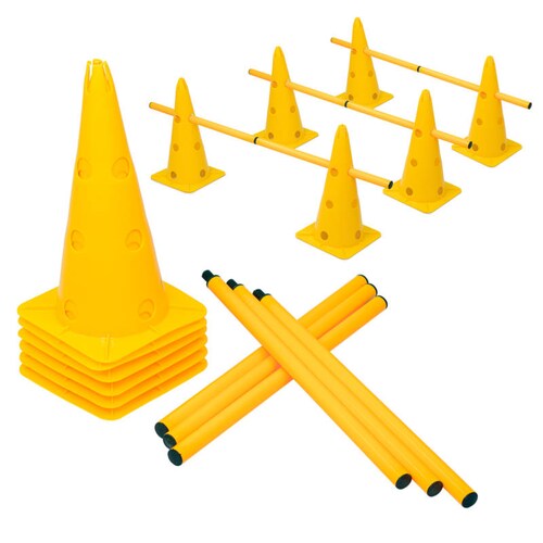 Conos con Baston Valla Altura Ajustable Soccer Obstaculo