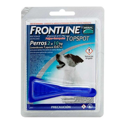 Frontline Top Spot anti-desparacitante para Perro S de 2-10 kg 1 pipeta