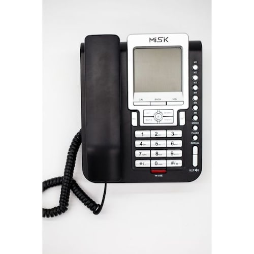 Teléfono Alambrico MISIK MT888 Negro Identificador de Llamadas Pantalla LCD
