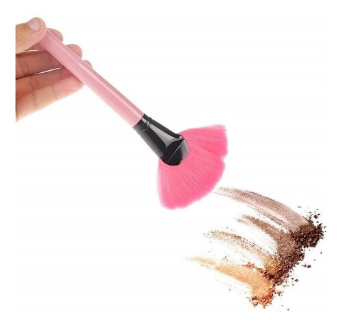 Kit de 24 brochas Rosas de Maquillaje profesional con Estuche