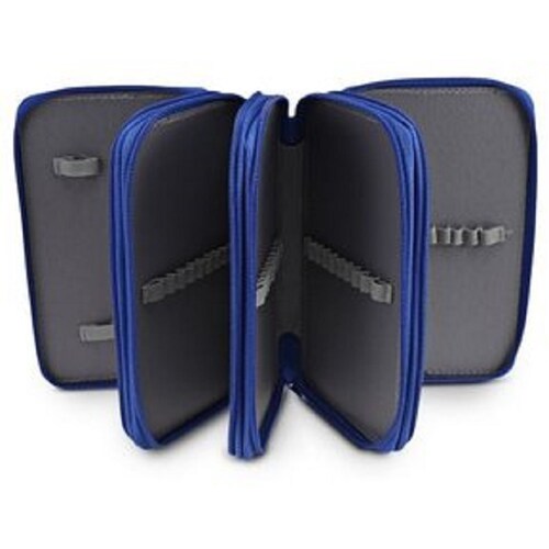 Lapicera Con Divisiones Cartucheras Organizador Estuche Para Lapices Juveniles Utiles Escolares Color Azul