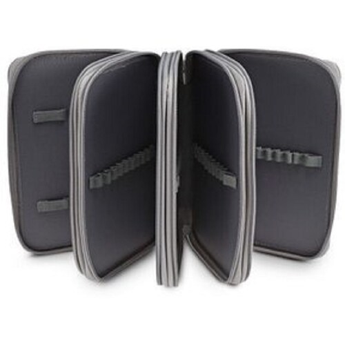 Lapicera Con Divisiones Cartucheras Organizador Estuche Para Lapices Juveniles Utiles Escolares Color Gris
