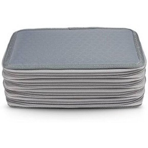 Lapicera Con Divisiones Cartucheras Organizador Estuche Para Lapices Juveniles Utiles Escolares Color Gris