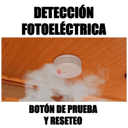 Alarma Detector Sensor Humo Independiente Sirena Incendio