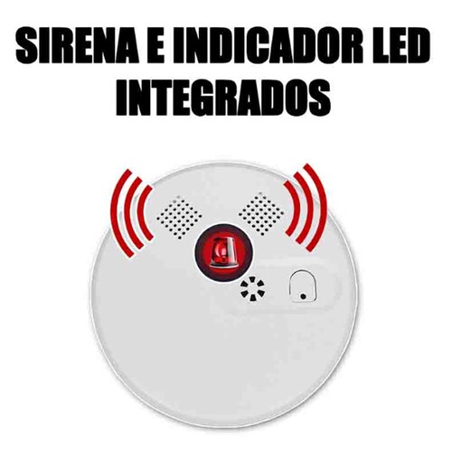 Alarma Detector Sensor Humo Independiente Sirena Incendio