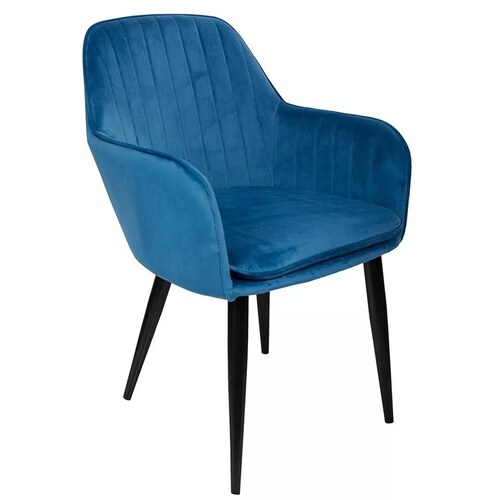 Sillon Eames Kit Sillones Tapizados  4 Sillas Vintage Cafeteria Comedor Azul
