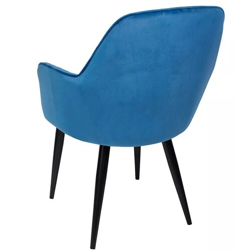 Sillon Eames Kit Sillones Tapizados  4 Sillas Vintage Cafeteria Comedor Azul