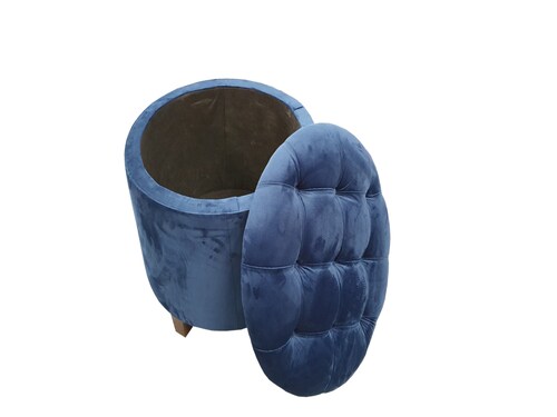 BAUL TABURETE KENIA AZUL ESPACIO MUEBLES (ENTREGA UNUCAMENTE EN CDMX Y AREA METROPOLITANA)