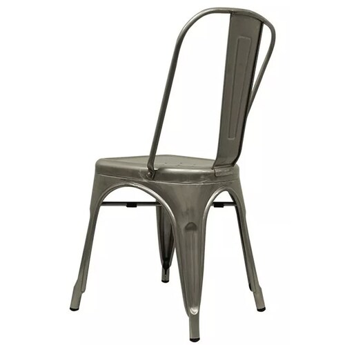 Silla Tolix Comedor Kit 4 Sillas Acero Plata Vintage Comercio